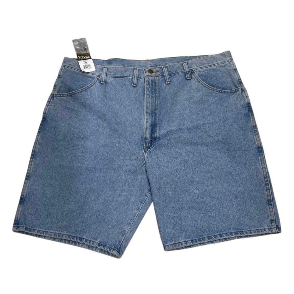 NWT Rustler Classic Jean Shorts Big Man Sz 44 Blue Relaxed Fit Heavyweight Denim